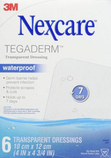 Nexcare 3m Tegaderm Waterproof Transparent Dressing (6 units)