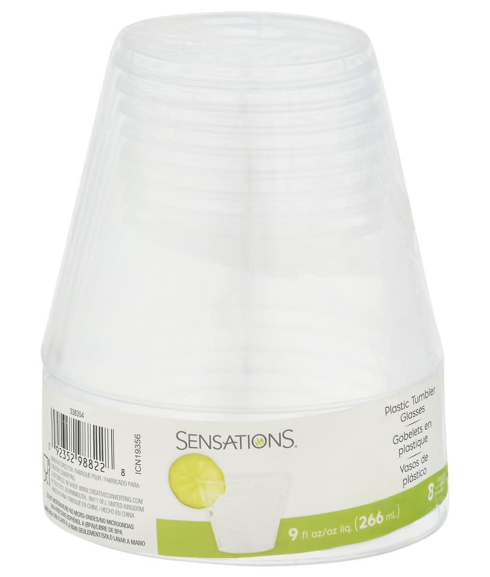 Sensations Plastic Tumbler Glasses (9 fl oz, 8 ct)
