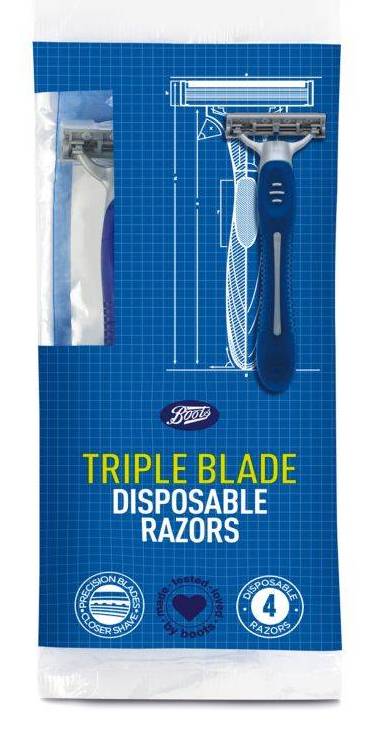 Boots Triple Blade Disposable Razor (4 pack)