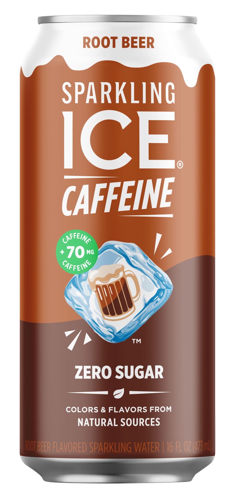 Sparkling Ice Zero Sugar Caffeine Flavored Sparkling Water, Root Beer (16 oz)
