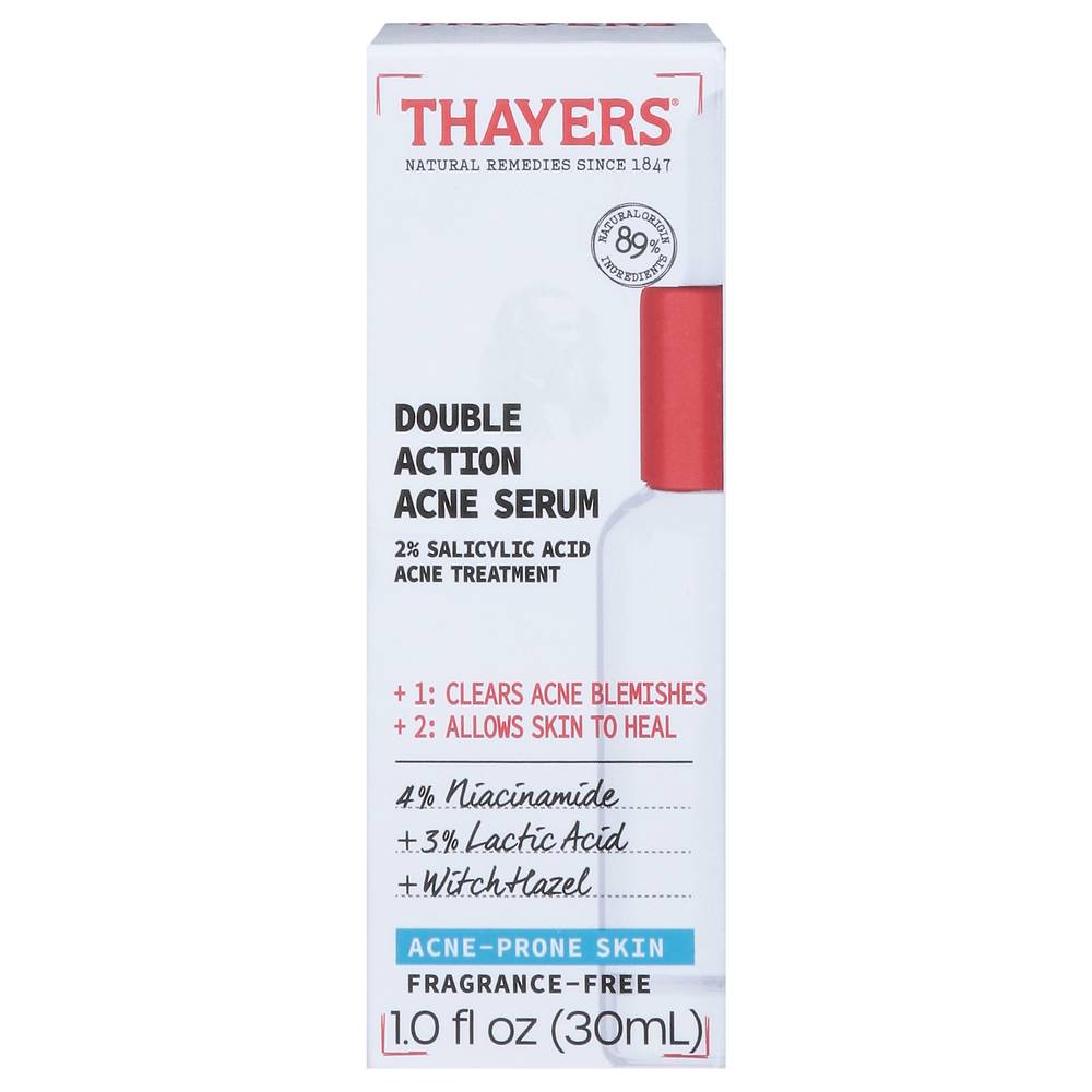 Thayers Double Action Fragrance Free Acne Serum