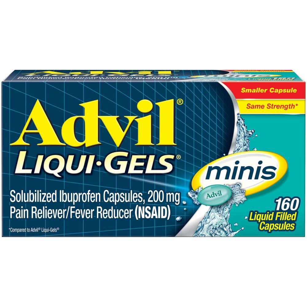 Advil Liqui-Gels Minis 200 Mg Ibuprofen Capsules, 160 Ct