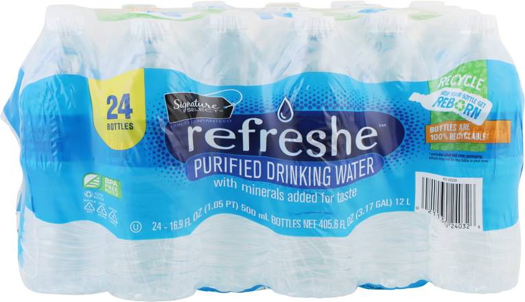 Signature Select Refreshe Purified Drinking Water (24 x 16.9 fl oz)