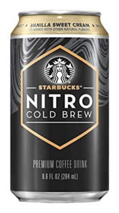 Starbucks Nitro Cold Brew Vanilla Sweet Cream 9.6 oz Can