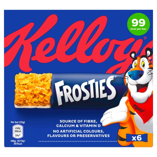 Kellogg's Frosties Cereal Breakfast Bars (6 pack)