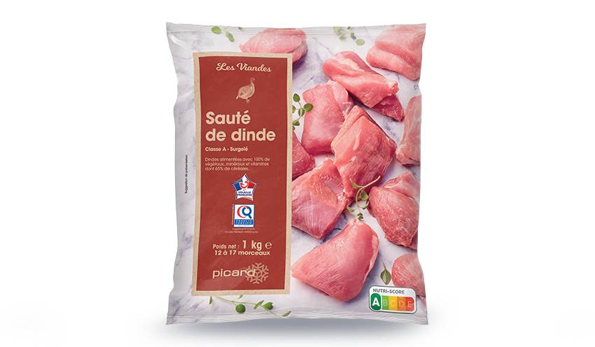 Sauté de dinde, sans os, sans peau