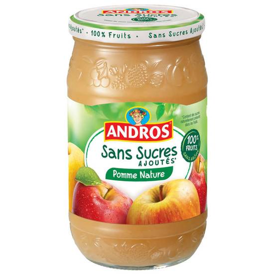 ANDROS - Dessert de pomme nature -Sans sucres ajoutés - 730g