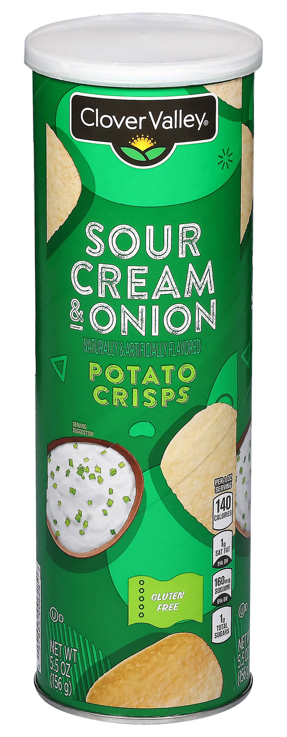 Clover Valley Potato Crisps, Sour Cream & Onion (5.5 oz)