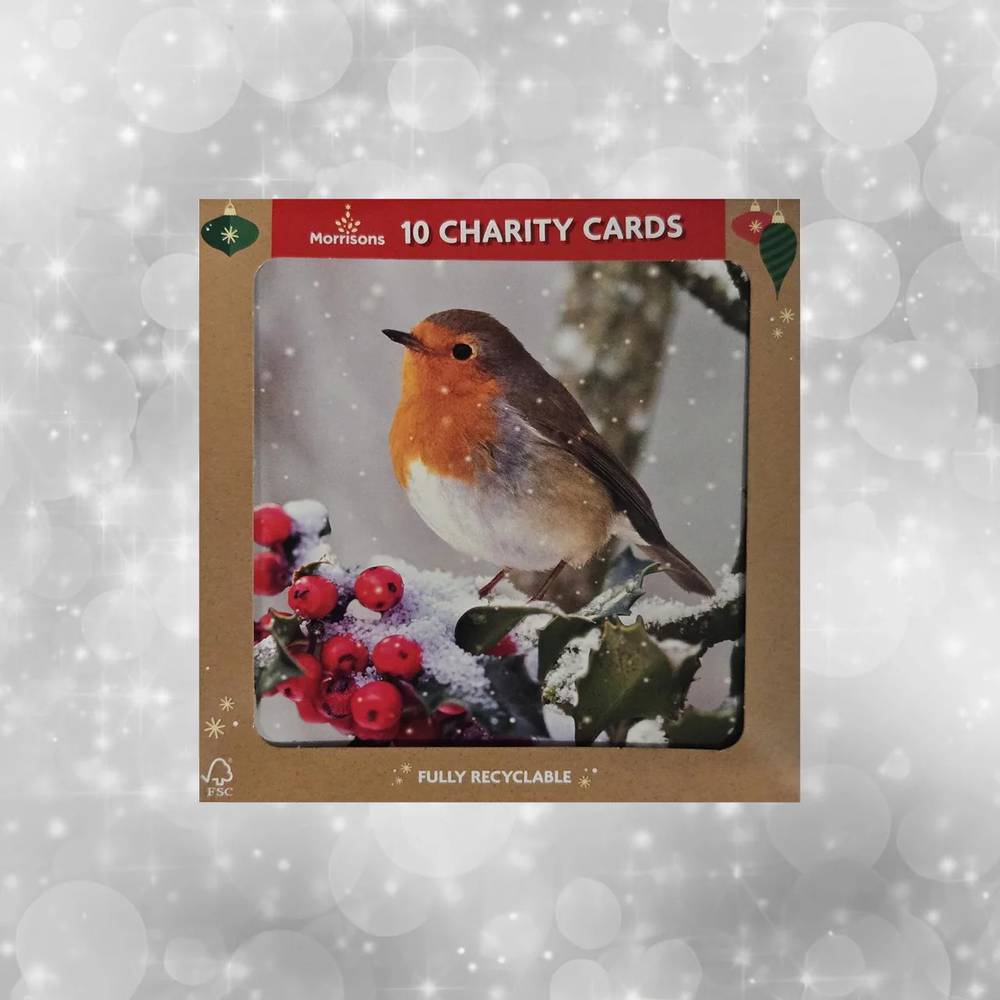 Morrisons Square Robin Charity Cards (10 pack)