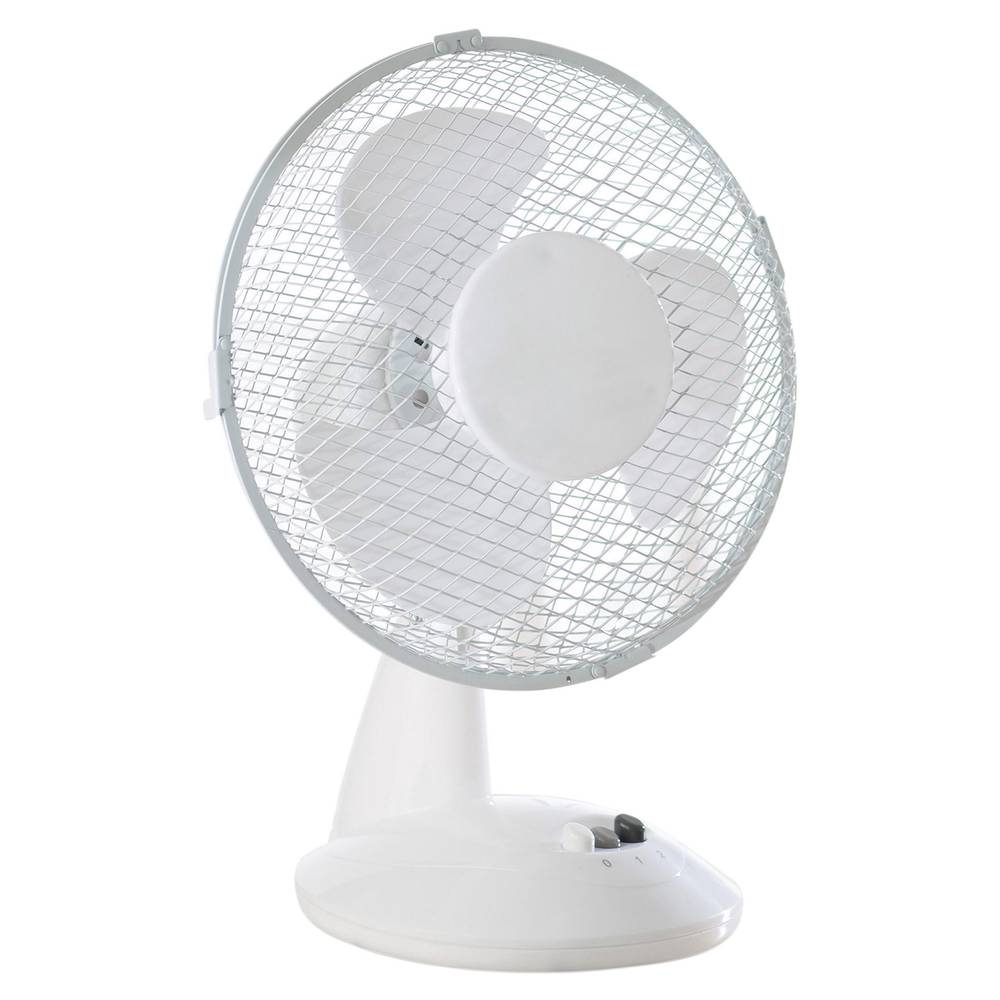 Fine Elements Oscillating Desk Fan (9" inch/white)