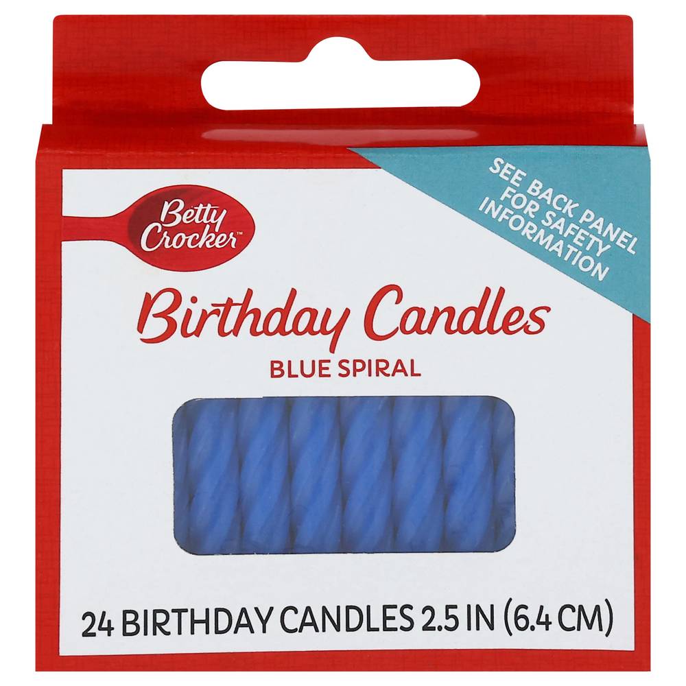 Betty Crocker Blue Spiral Birthday Candles