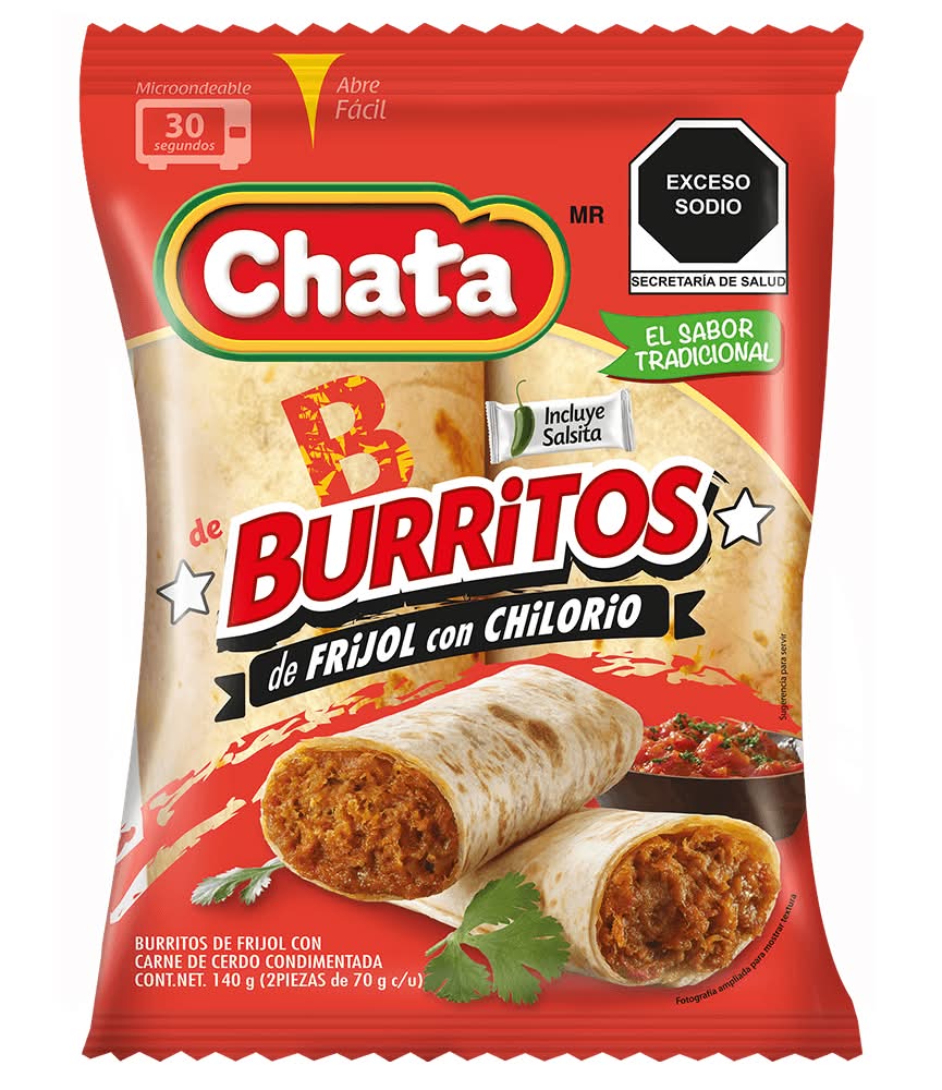 Chata · Burritos de chilorio con frijol (140 g)