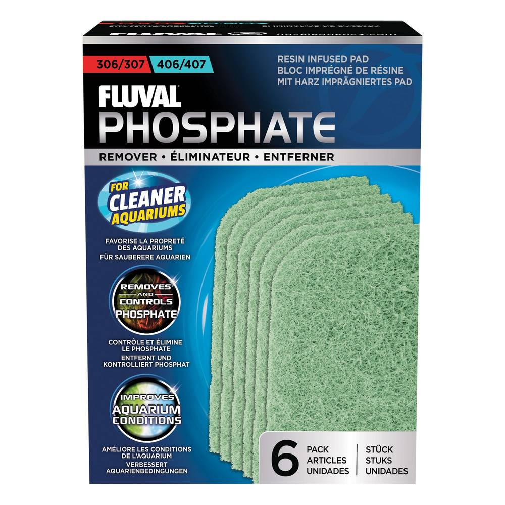 Fluval Phosphate Resin Infused Pads (Size: 6 Count)