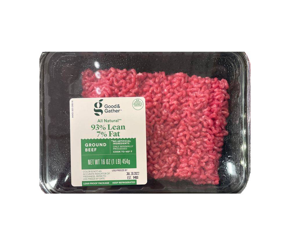 All Natural 93/7 Ground Beef - 1lb - Good & Gather™