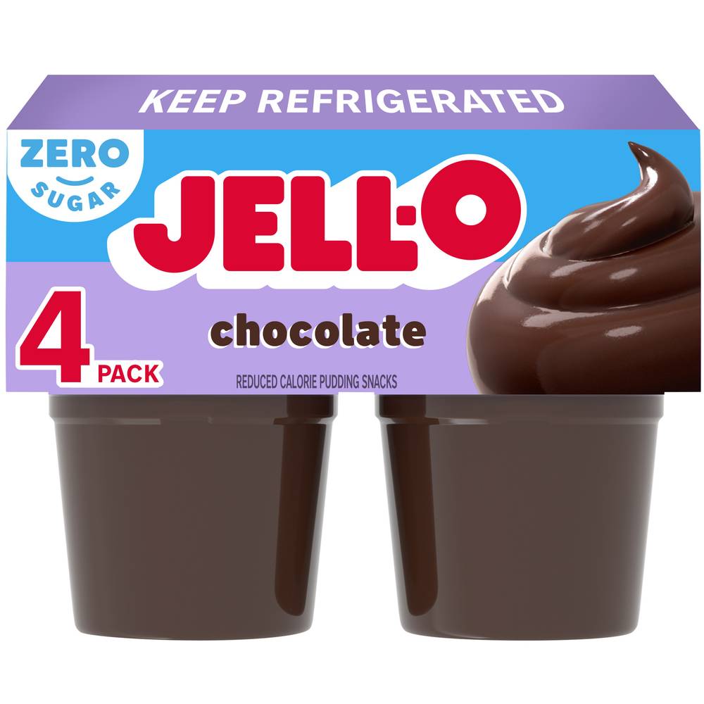 Jell-O Sugar Free Chocolate Flavor Pudding Snacks (4 ct)