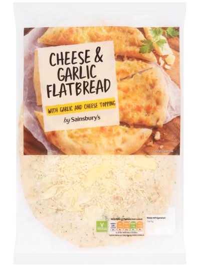 Sainsbury's Cheese & Garlic Flatbread (224g)