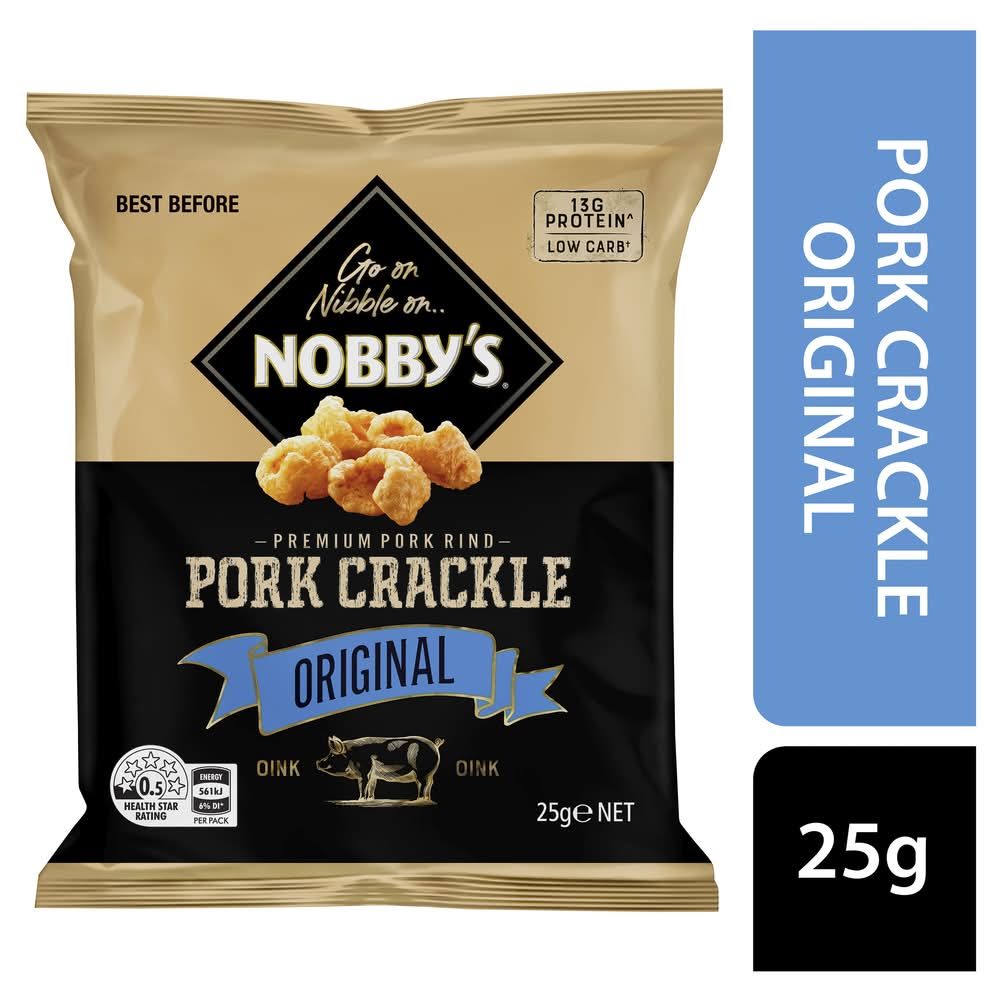 Nobby's Pork Crackles, Original (25g)