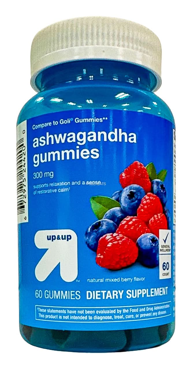 up&up Ashwagandha Gummy Dietary Supplement 300 mg, Berry (60 ct)