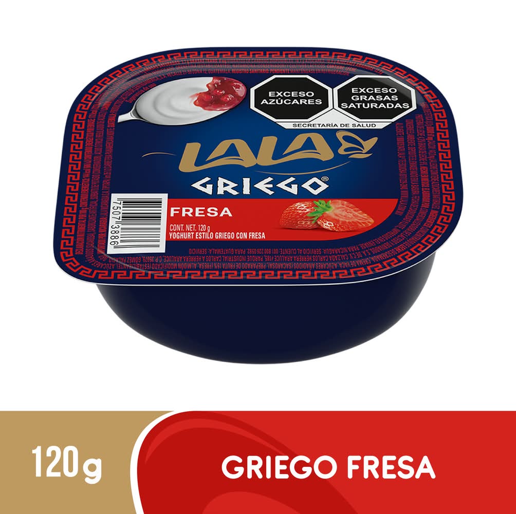 Lala · Yoghurt griego batido con fresa (128 g)