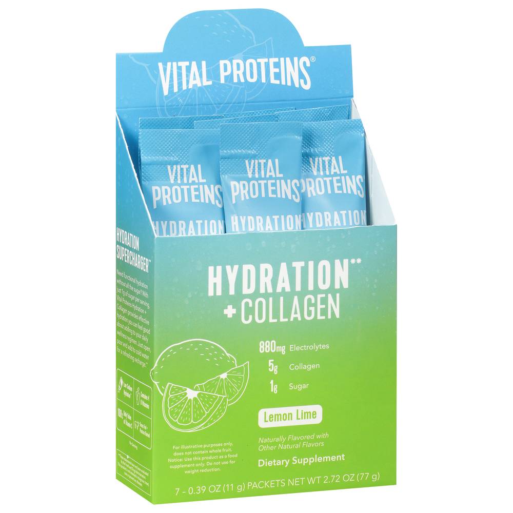Vital Proteins Lemon Lime Hydration + Collagen Supplement (7 ct)