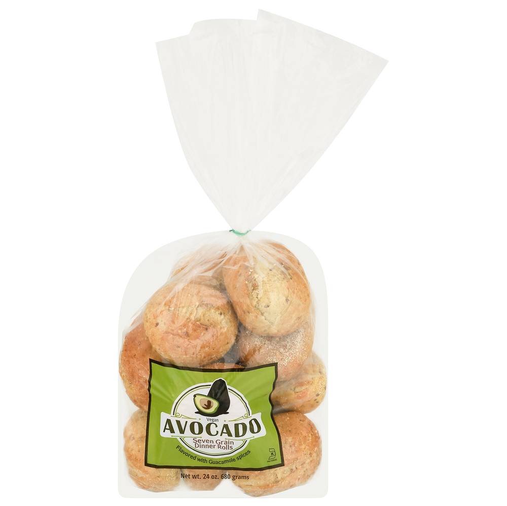 Anthony & Sons Bakery Seven Grain Vegan Avocado Dinner Rolls, Guacamole (24 oz)