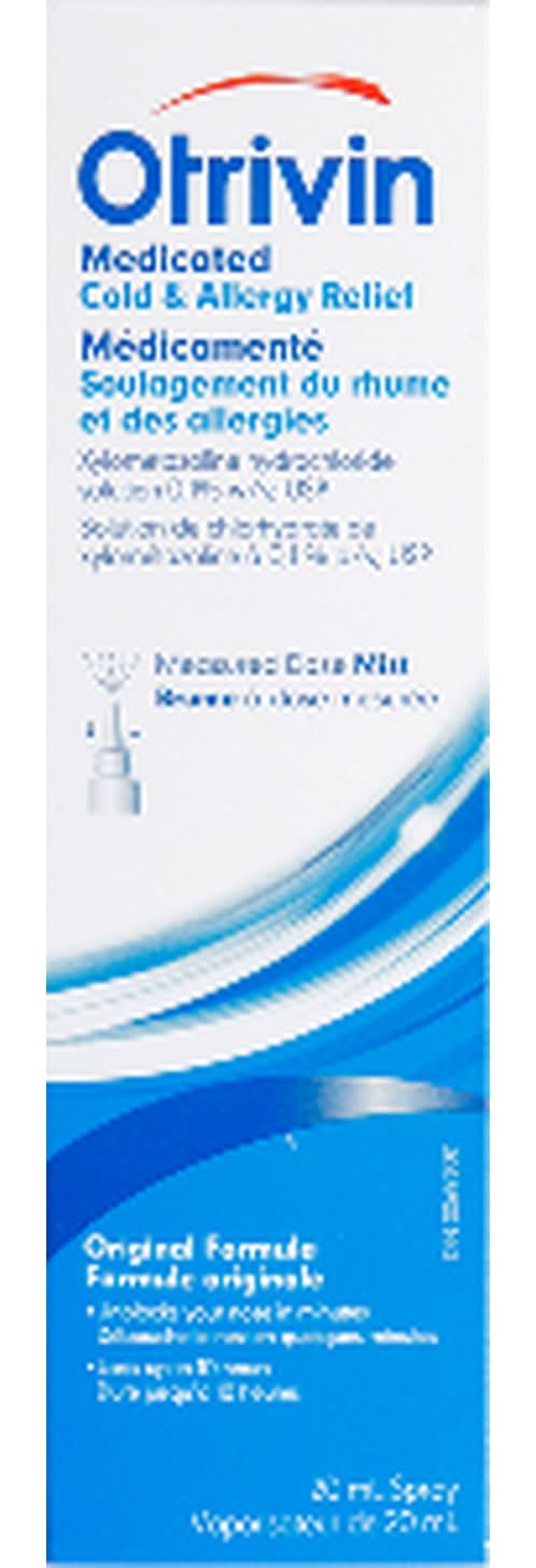 Otrivin Medicated Cold & Allergy Relief Spray (20 ml)