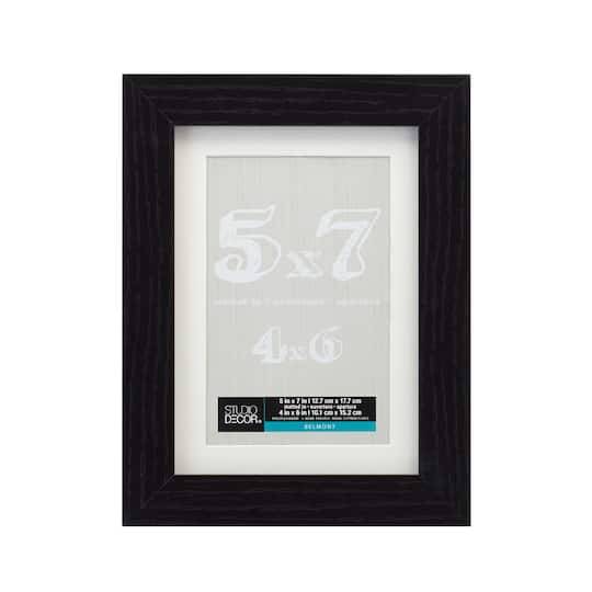 Studio Décor Belmont Frame With Mat, 5 x 7 Inch, Black