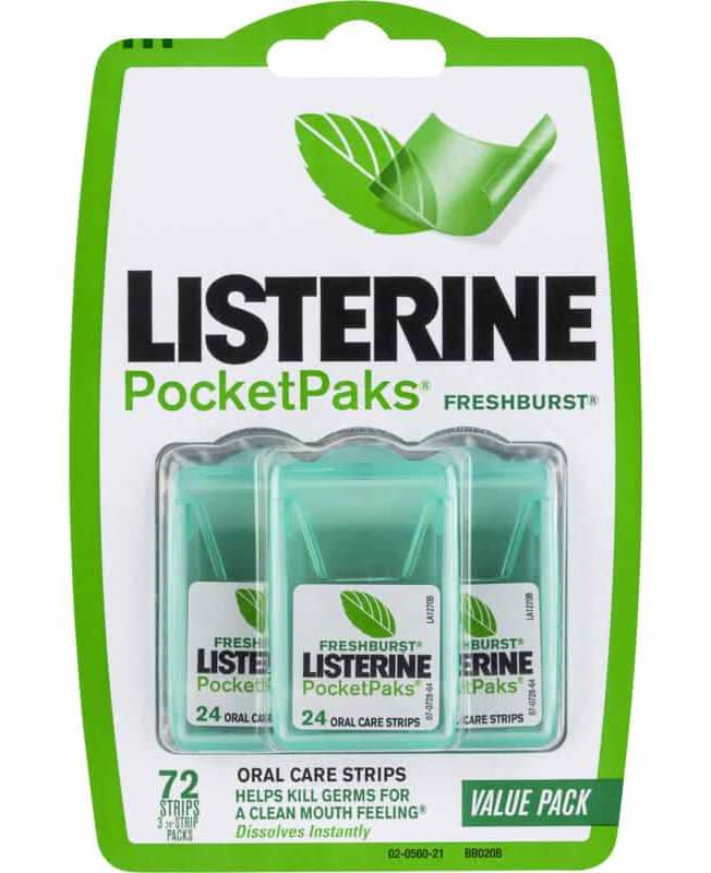 Listerine Freshburst Pocket 72pk