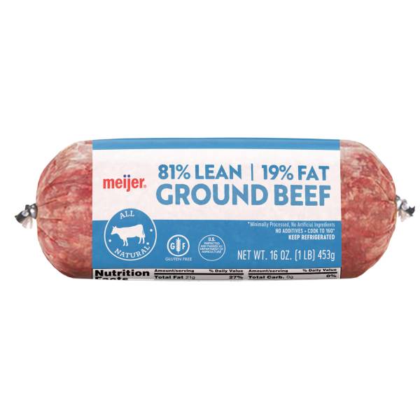 Meijer 81/19 Lean & Fat Ground Beef (1 lbs)