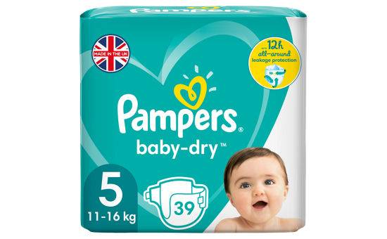 Pampers Baby-Dry Size 5 Nappies Essential Pack