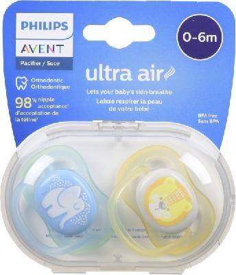 Avent Ultra Air Soft Pacifiers 0-6 m (2 units)