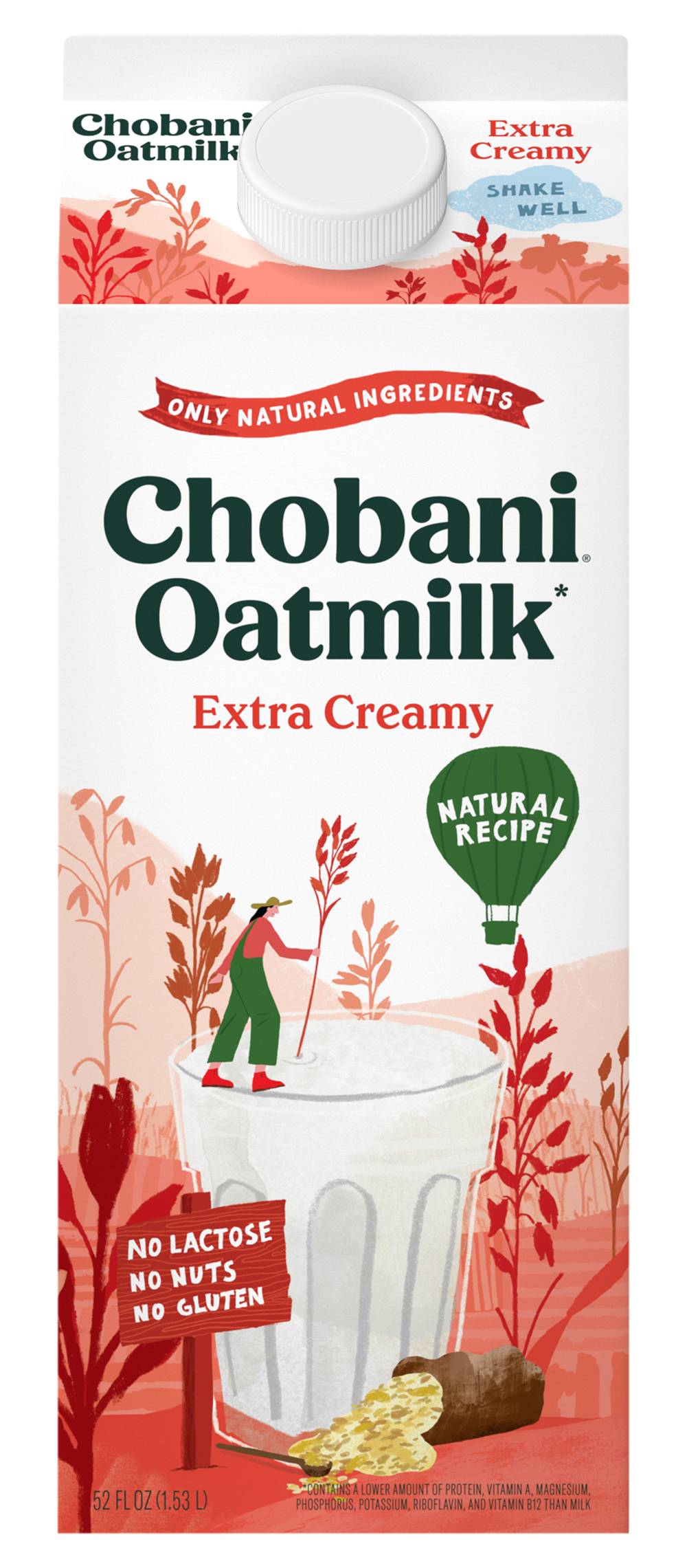 Chobani Non Dairy Oatmilk, Extra Creamy (52 fl oz)