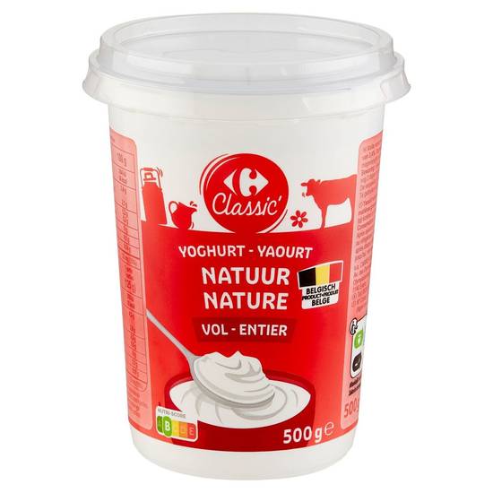 Carrefour Classic' Yoghurt Natuur Vol 500 g