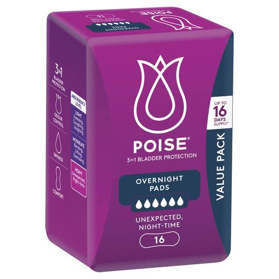 Poise Pads Overnight (16 pack)