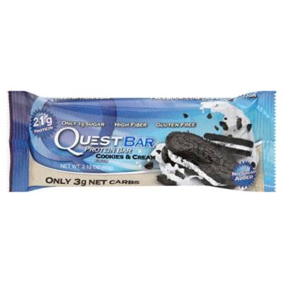 Quest Bar Protein Bar Gluten-Free Cookies & Cream - 2.12 Oz