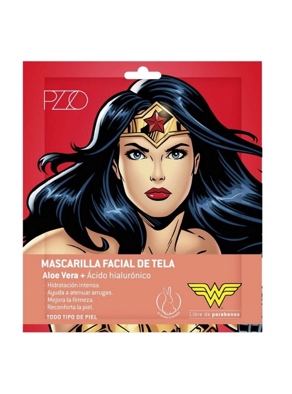 Petrizzio mascarilla facial de tela wonder woman aloe (sobre 8 ml)