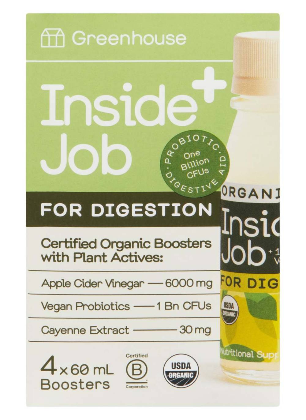 Greenhouse Juice Co. Inside Job Boosters (4 x 60 ml)