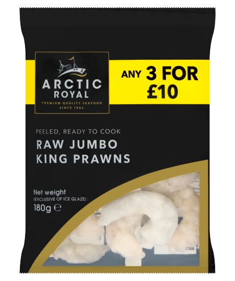 Arctic Royal Peeled & Deveined Raw King Prawns (180g)
