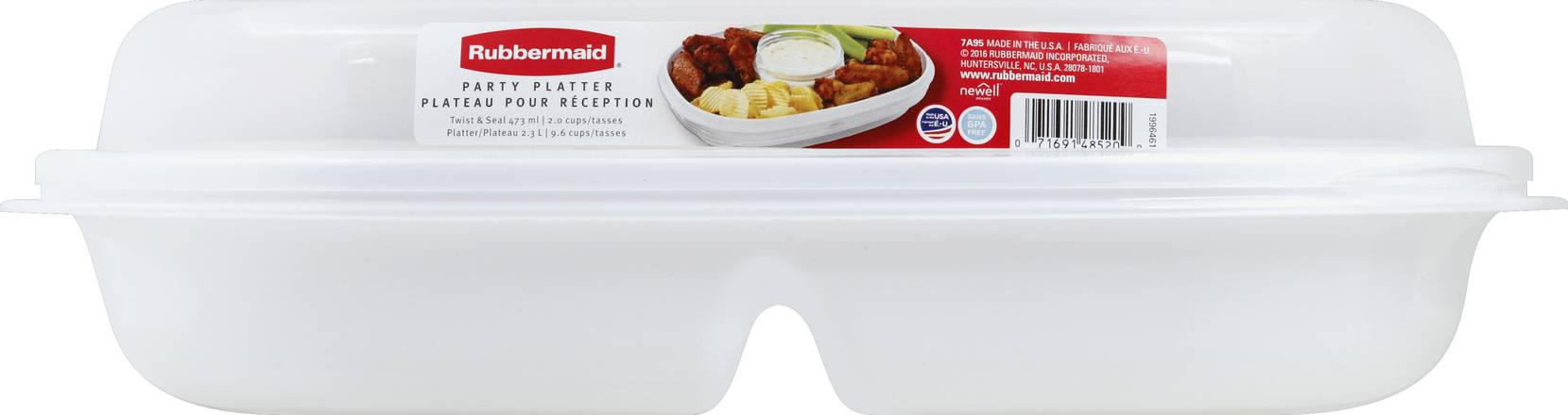 Rubbermaid Party Platter With Lid & Twist And Seal