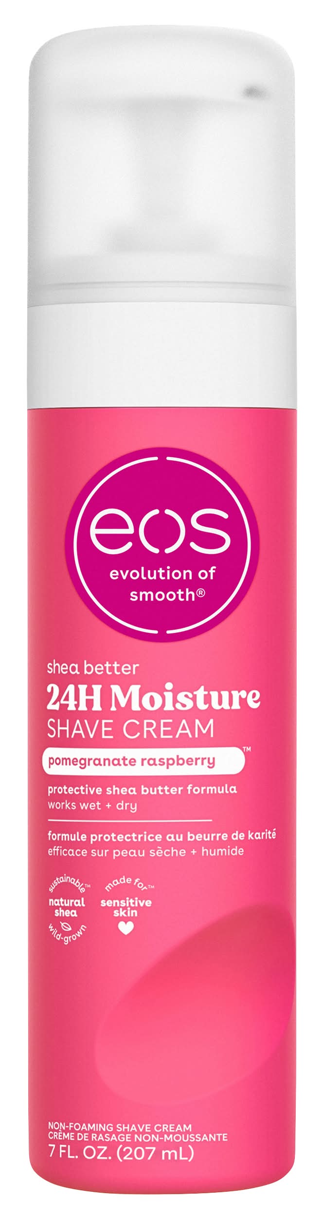 eos 24H Moisture Shave Cream, Pomegranate-Raspberry (7 fl oz)