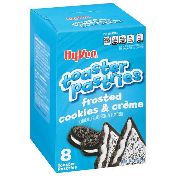 Hy-Vee Frosted Toaster Pastries (cookies-creme)