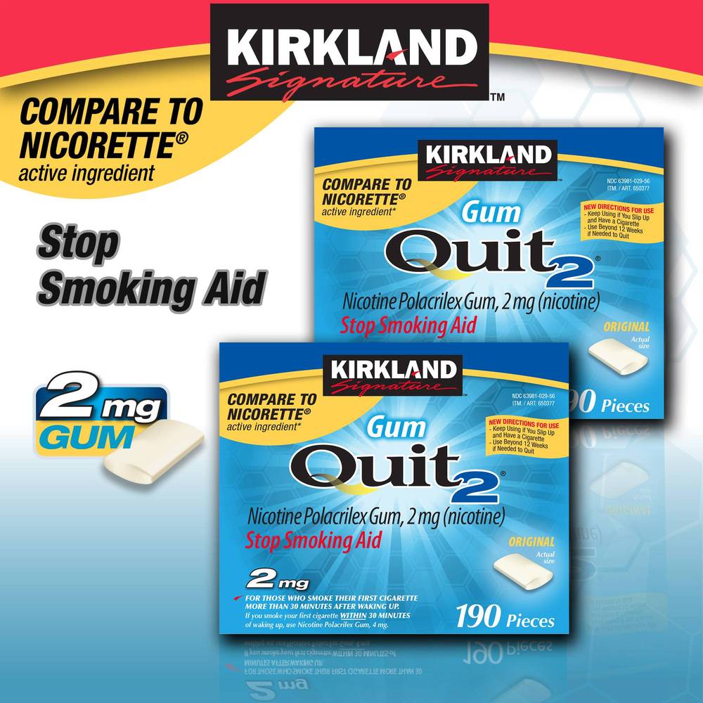 Kirkland Signature Quit Gum 2 mg., 380-pieces