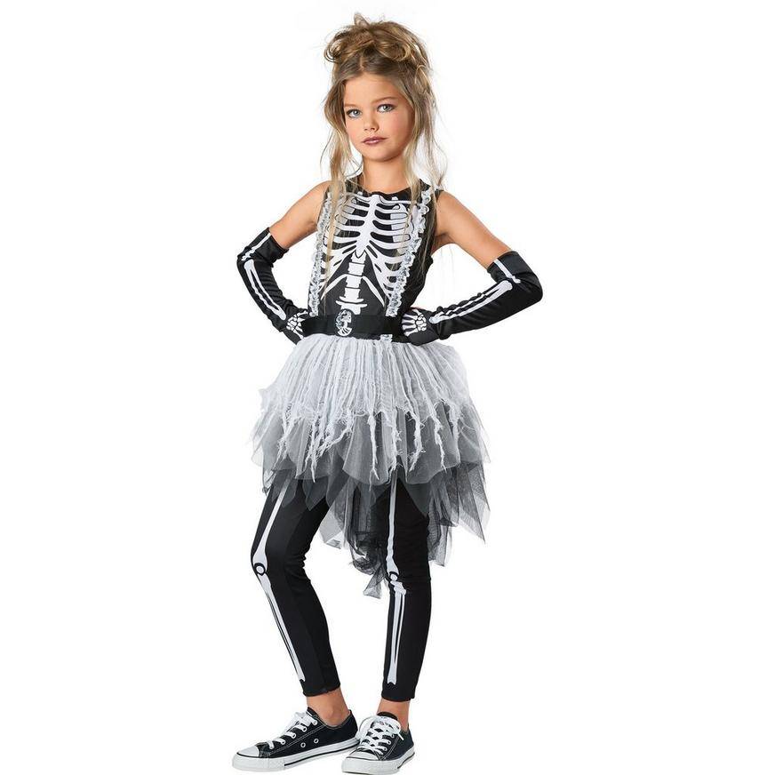 Kids' Ghostly Skeleton Costume - Size - S