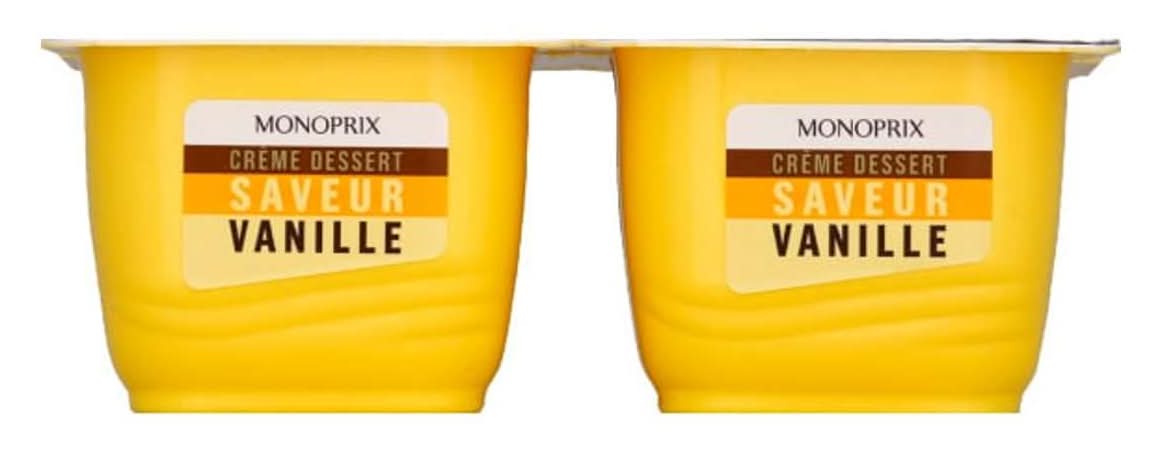 Monoprix - Crème dessert au lait entier, vanille (4)