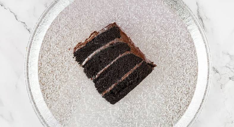 Double Dark Chocolate Cake Slice