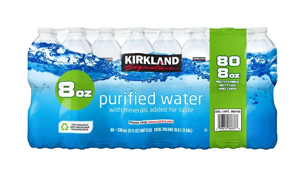 Kirkland Signature Purified Water (80 ct, 8 oz)