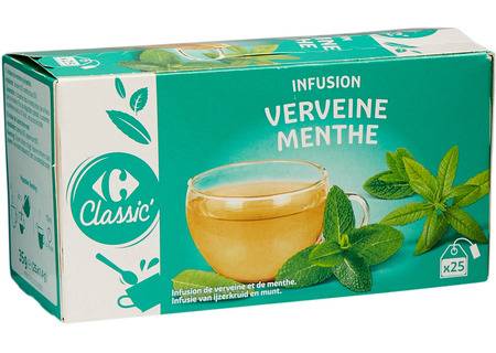 Carrefour - Infusion, verveine menthe (25)