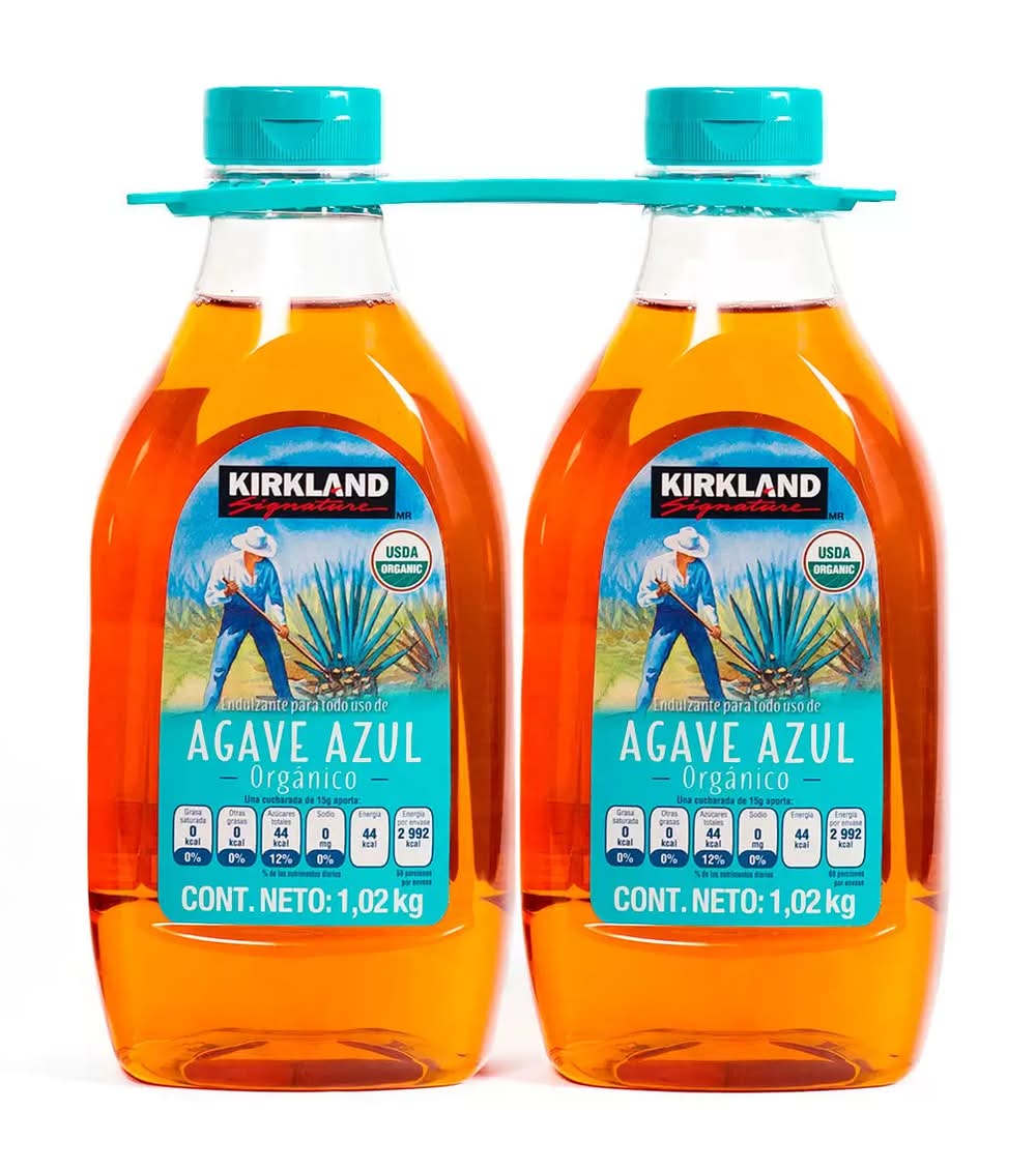 Kirkland Signature · Jarabe de agave azul orgánico (2 x 1,02 kg)
