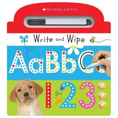 Scholastic Write and Wipe Abc 123 Board Book