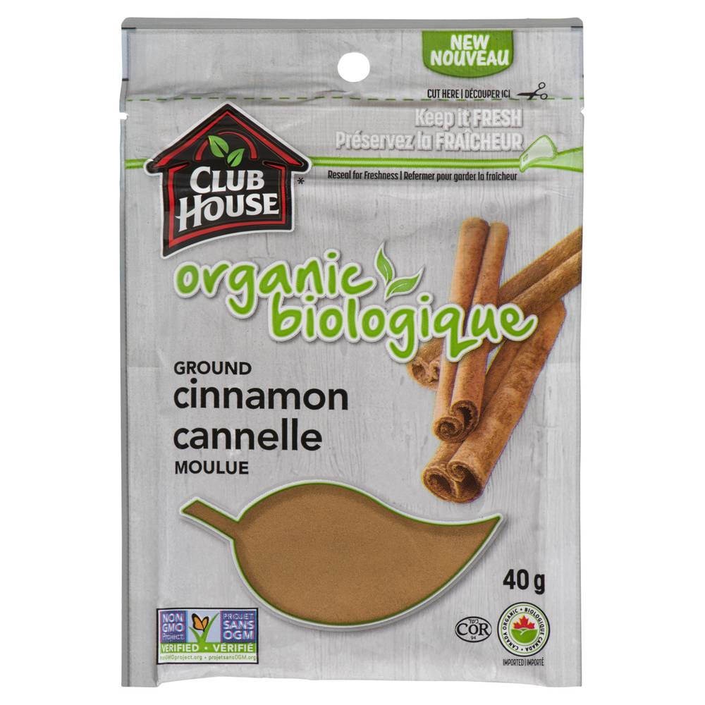 Club House Organic Ground Cinnamon 40 g